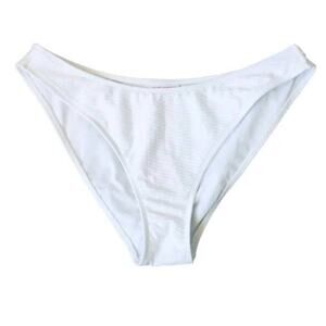New Stoney Clover Lane White Swim Bikini Bottoms Size Large